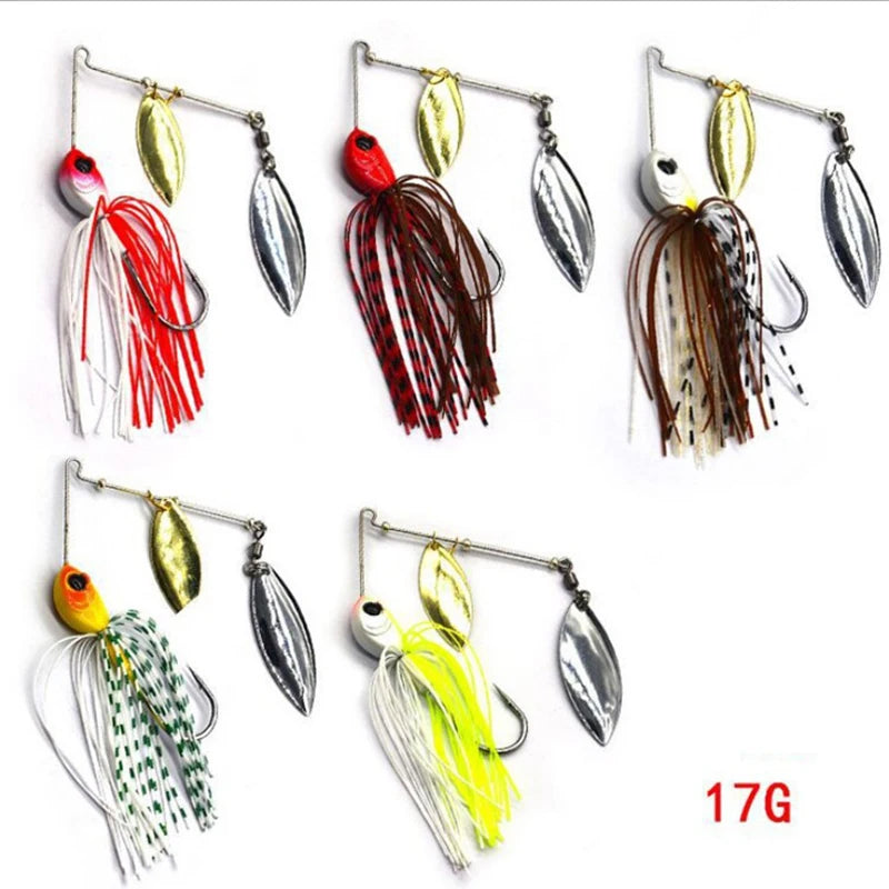 1pcs Fishing Lure 12/17g Wobblers Lures Spinners Spoon Bait For Pike  Tackle All Artificial Baits Metal Sequins Spinnerbait