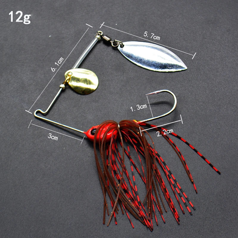 1pcs Fishing Lure 12/17g Wobblers Lures Spinners Spoon Bait For Pike  Tackle All Artificial Baits Metal Sequins Spinnerbait