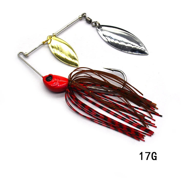 1pcs Fishing Lure 12/17g Wobblers Lures Spinners Spoon Bait For Pike  Tackle All Artificial Baits Metal Sequins Spinnerbait