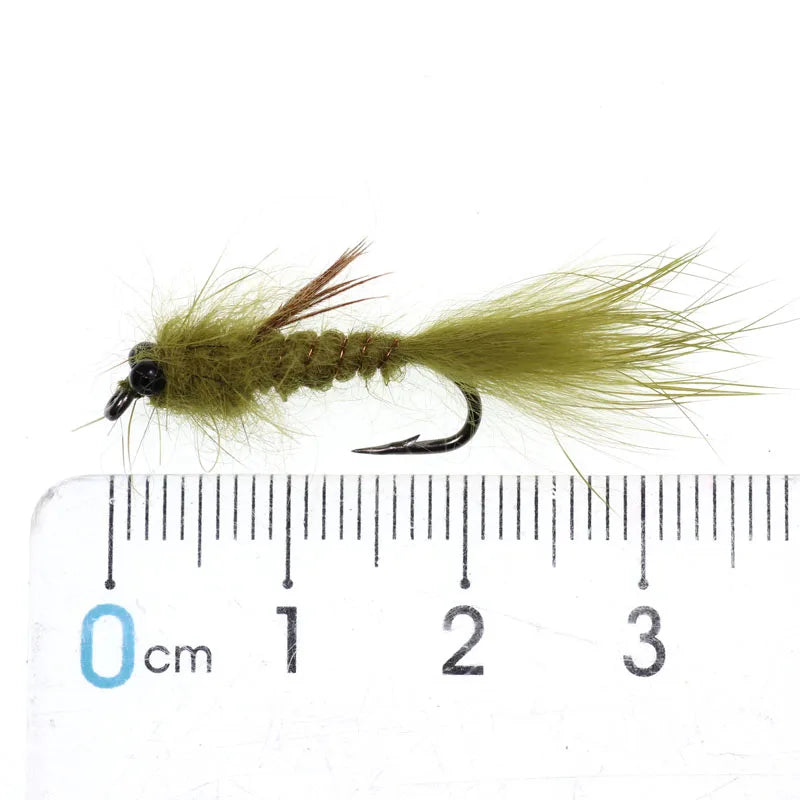 Vampfly 4PCS #10 Chain Head  Vivid Dragon Fly Nymph Streamer Lure Trout Fly Fishing Tackle Bait