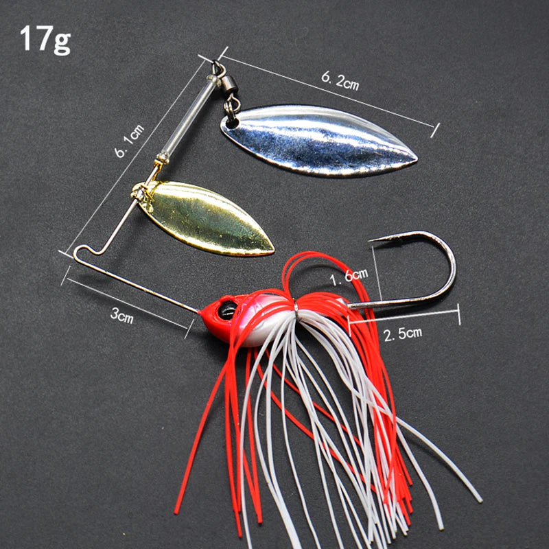 1pcs Fishing Lure 12/17g Wobblers Lures Spinners Spoon Bait For Pike  Tackle All Artificial Baits Metal Sequins Spinnerbait