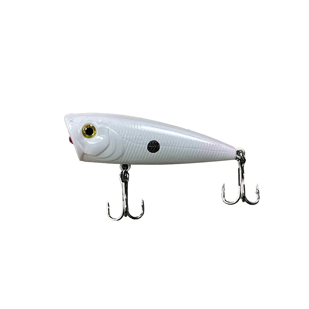 New Fishing Lures Topwater Popper Bait 6cm 5.8g Hard Bait Trout Bass Artificial Wobblers Plastic Lure Fishing Tackle with Hooks