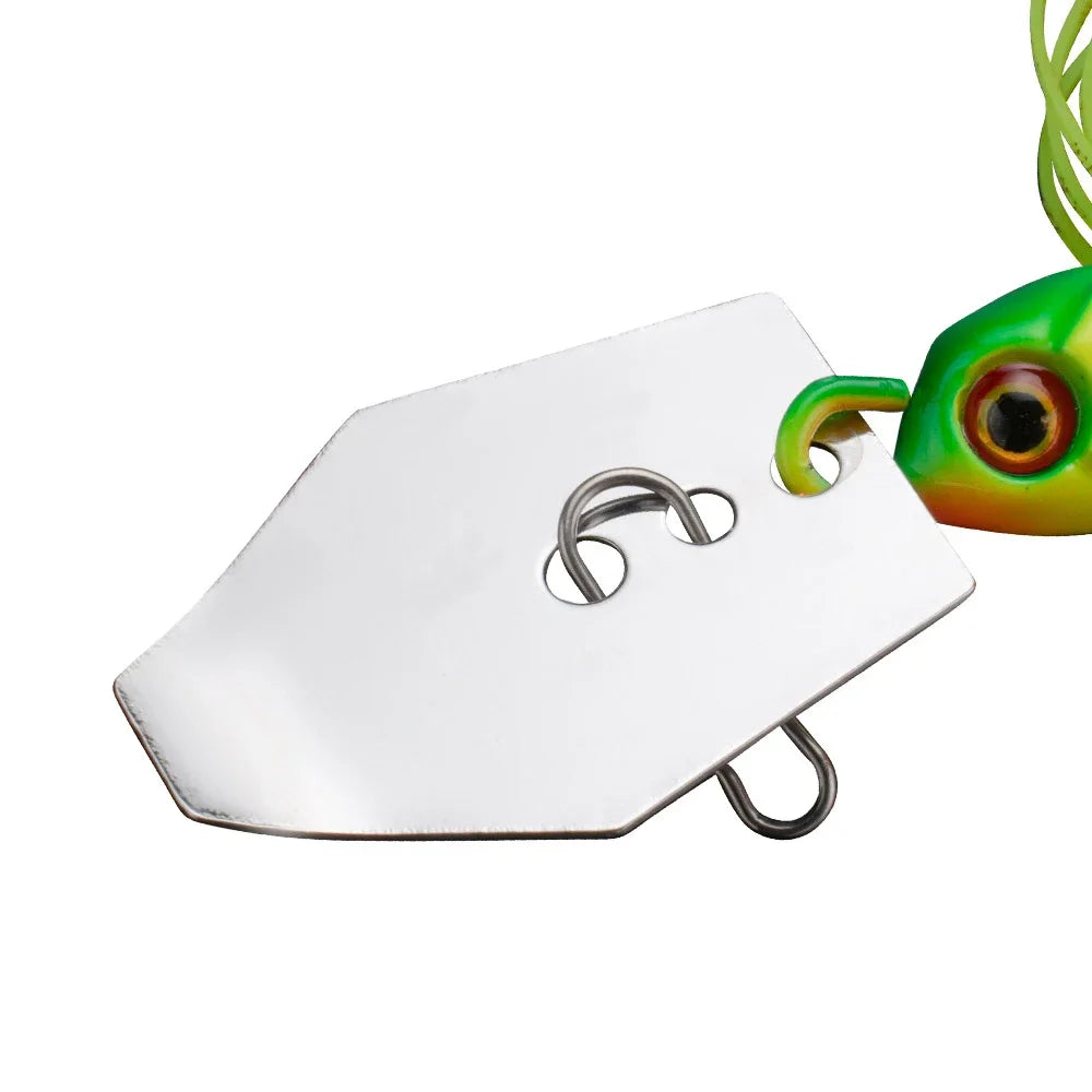 chatter Bait 7g/9g/12g/14g/21g Fishing Lures Kit Pesca Chatter Weedless Metal Blade Rubber Jig Head Hook Wire 1-5Pcs Spinnerbait