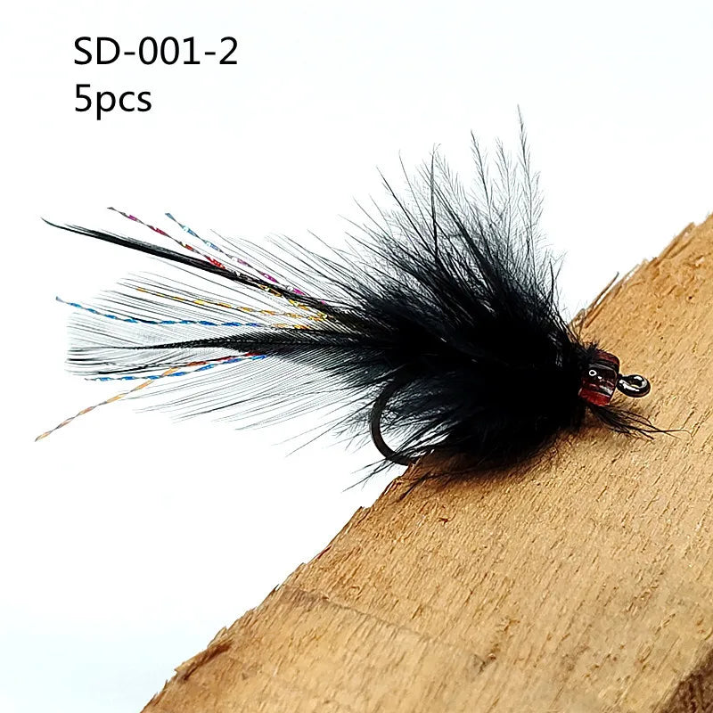 5pcs/8pcs Big Streamer Kit for Saltwater Fishing Vibrant  Flies with Waterproof, Trout, Bass, Muskie | Includes Zonker