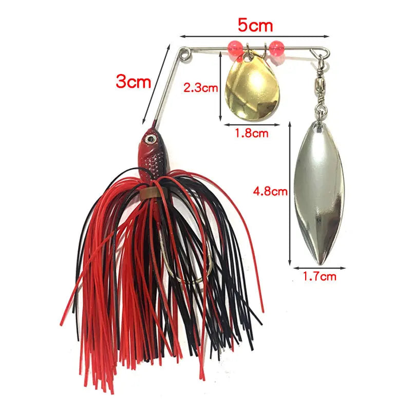 New 1/2PCS Fishing Lure Wobblers Lures Spinners Spoon Bait For Pike Peche Tackle All Artificial Baits Metal Sequins Spinnerbait
