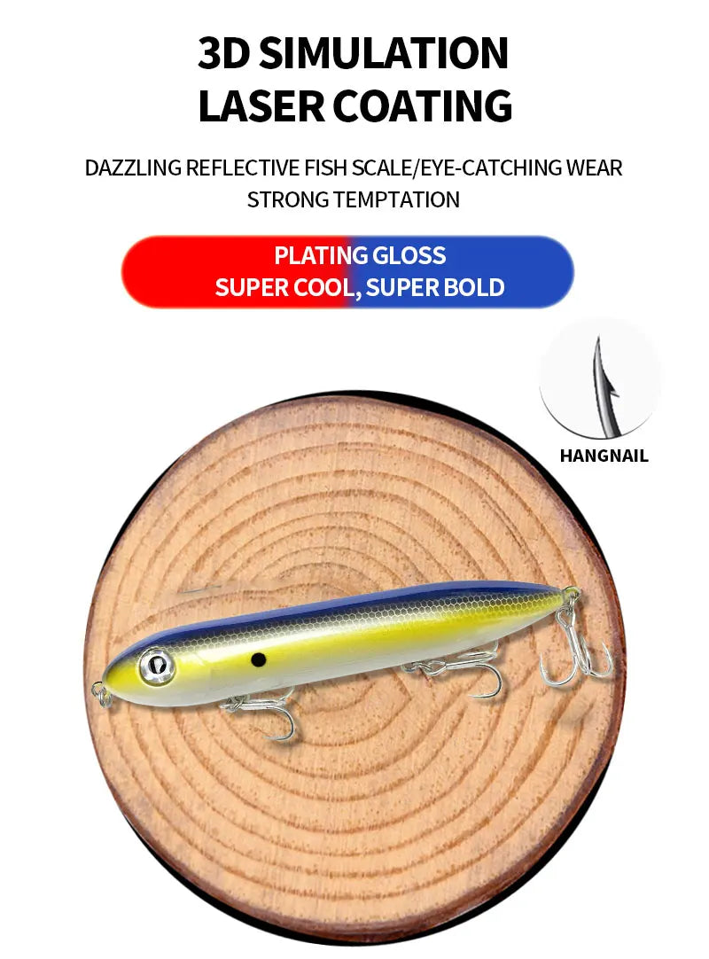 126mm 26g Lures Top Water Artificial Bait Pesca Wobbler for Bass Walking the Dog Swimbait Equipment