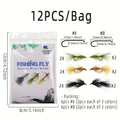 12pcs Woolly Bugger Streamers Fly  Brass Bead Head Fishing Flies For Steelhead Pike Bass Rainbow Trout Fishing Lures Baits
