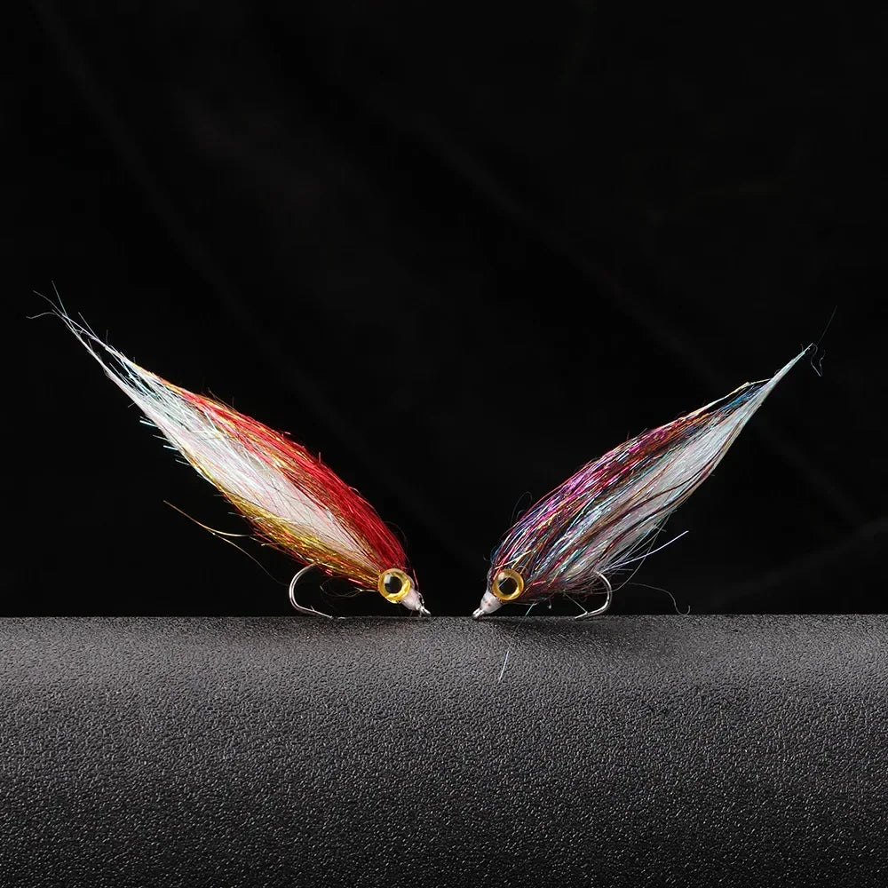 6PCS Ice Silk Fish Hook Bait Fish Bionic Small Fish Predatory Fish Kill Flies Fishing Barb Hook Fishing Supplies Accessories