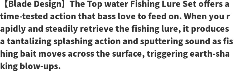 1pc/5pcs Topwater Fishing Lures , Pencil Plopper Fishing Lures for Bass Catfish Pike Perch, Top Water Bass Bait Lure