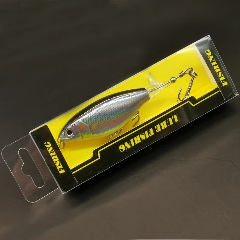 1pc/5pcs Topwater Fishing Lures , Pencil Plopper Fishing Lures for Bass Catfish Pike Perch, Top Water Bass Bait Lure