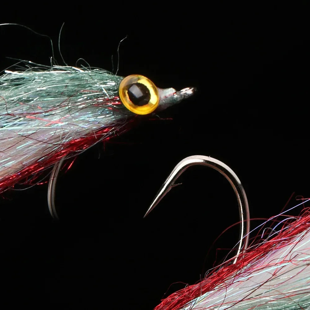6PCS Ice Silk Fish Hook Bait Fish Bionic Small Fish Predatory Fish Kill Flies Fishing Barb Hook Fishing Supplies Accessories
