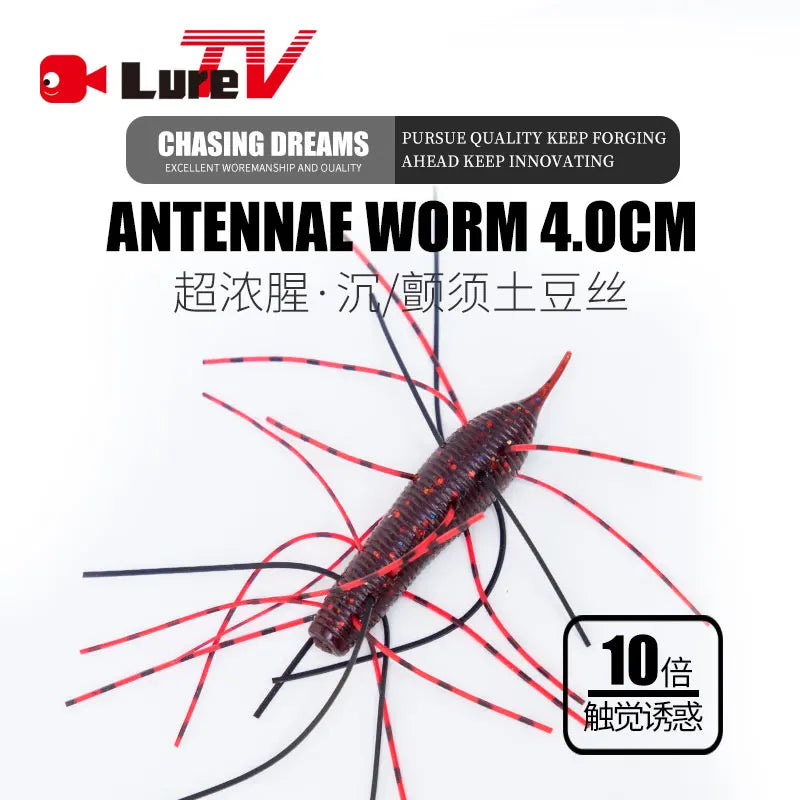 luretv O. S.P OSP HP 3D Wacky lure, soft bait, double tailed  worm, neko lead fishing group, black pit lure