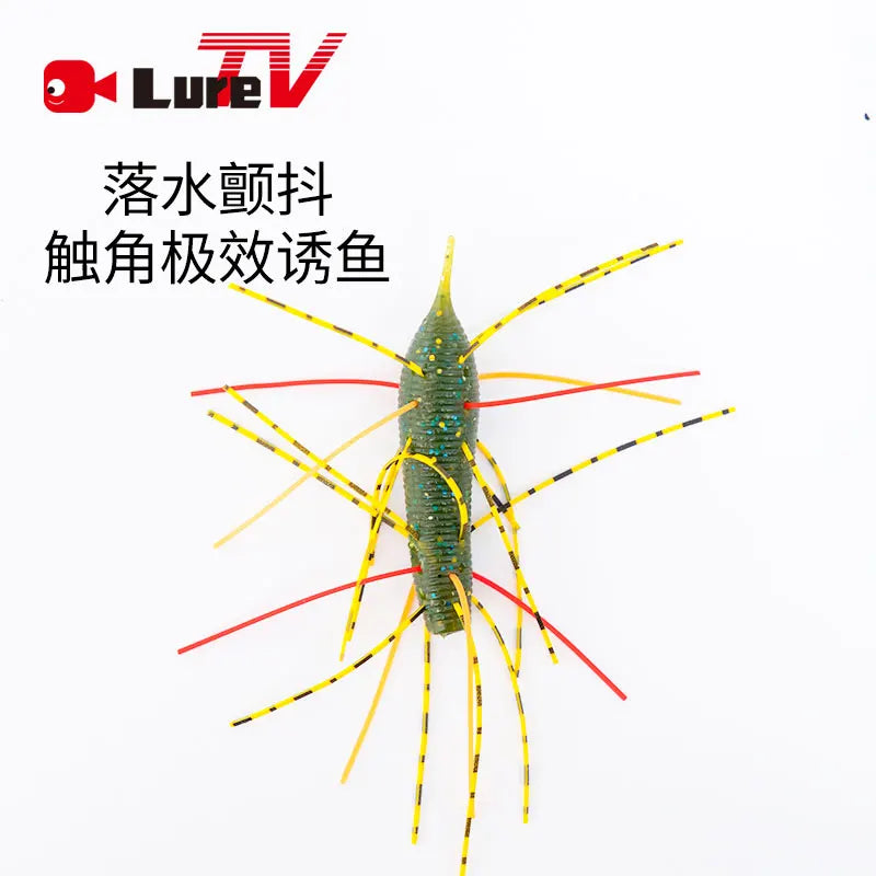 luretv O. S.P OSP HP 3D Wacky lure, soft bait, double tailed  worm, neko lead fishing group, black pit lure