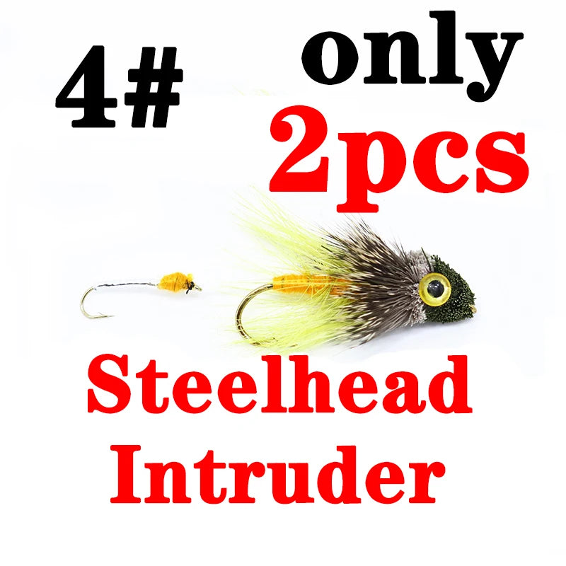 Persuader 4pcs/2pcs pack 8#10# freshwater fly fishing streamer flies imitating leech&minnow fish pattern streamers fishing baits