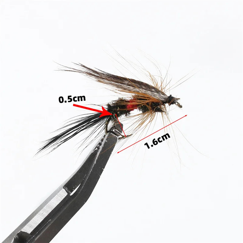 5/10/20Pcs Biomimetic Wet Fly Flies Fishing Flies Artificial Insect Hook Bait Mosquito Fly Fishing Feather Fish Hook Trout Lures