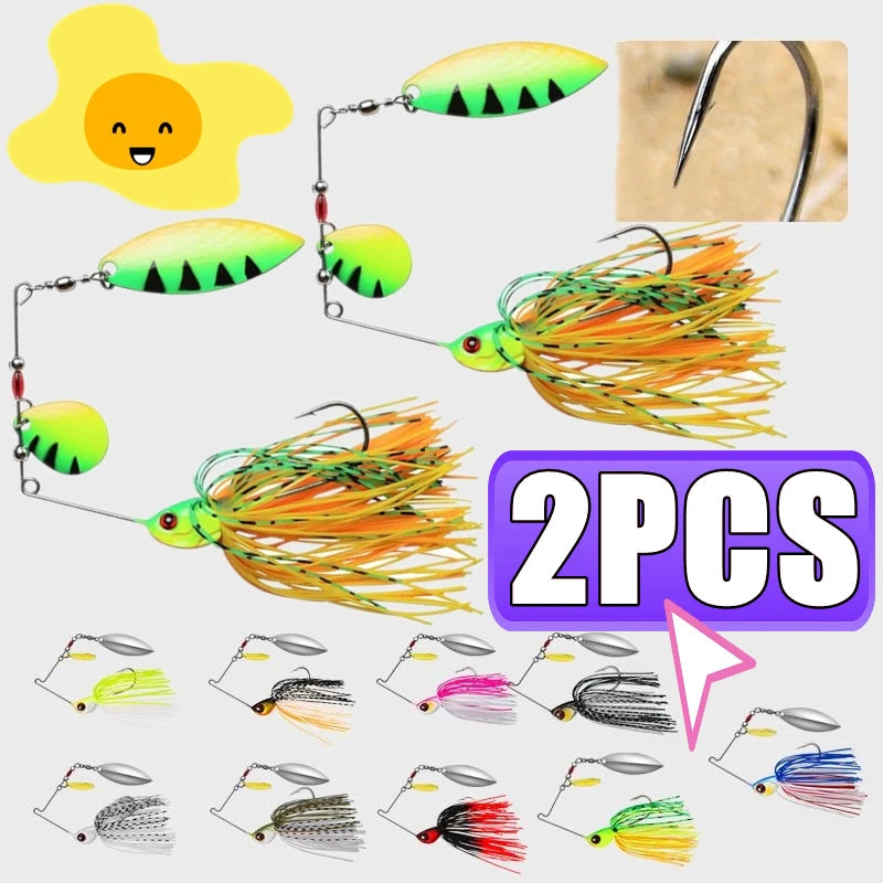 New 1/2PCS Fishing Lure Wobblers Lures Spinners Spoon Bait For Pike Peche Tackle All Artificial Baits Metal Sequins Spinnerbait