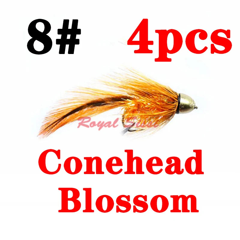 Persuader 4pcs/2pcs pack 8#10# freshwater fly fishing streamer flies imitating leech&minnow fish pattern streamers fishing baits