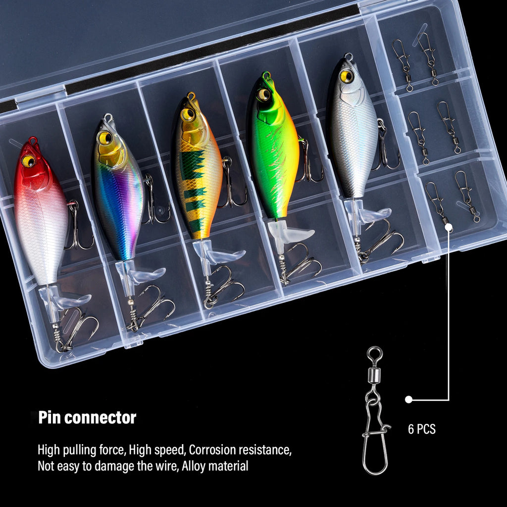 Whopper Top Water Fishing Lure with BKK Hooks Floating Lure for Bass Catfish Pike Freshwater Saltwater