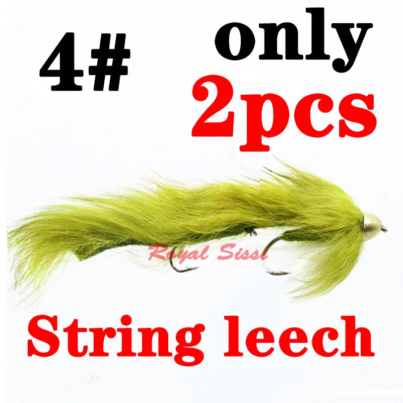 Persuader 4pcs/2pcs pack 8#10# freshwater fly fishing streamer flies imitating leech&minnow fish pattern streamers fishing baits