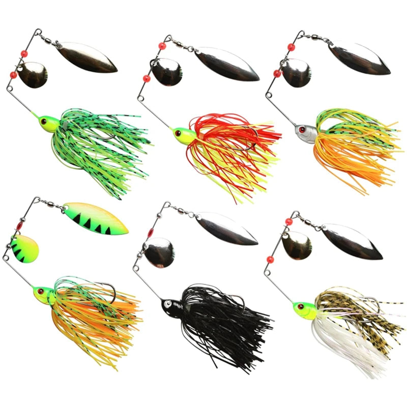New 1/2PCS Fishing Lure Wobblers Lures Spinners Spoon Bait For Pike Peche Tackle All Artificial Baits Metal Sequins Spinnerbait
