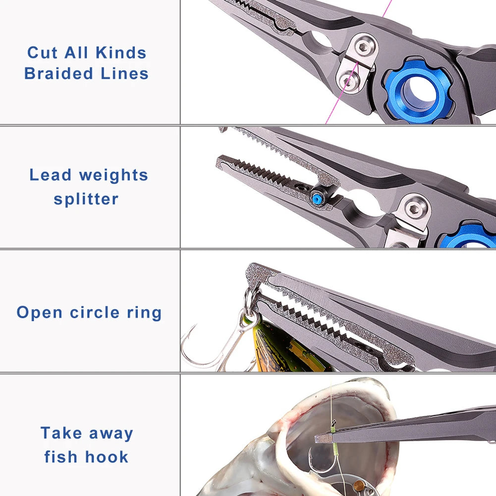 Aluminum Fishing Pliers w/ Cutter