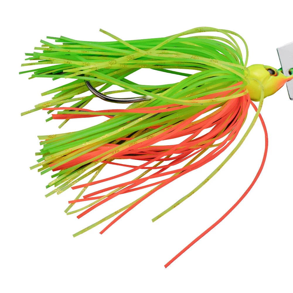 chatter Bait 7g/9g/12g/14g/21g Fishing Lures Kit Pesca Chatter Weedless Metal Blade Rubber Jig Head Hook Wire 1-5Pcs Spinnerbait