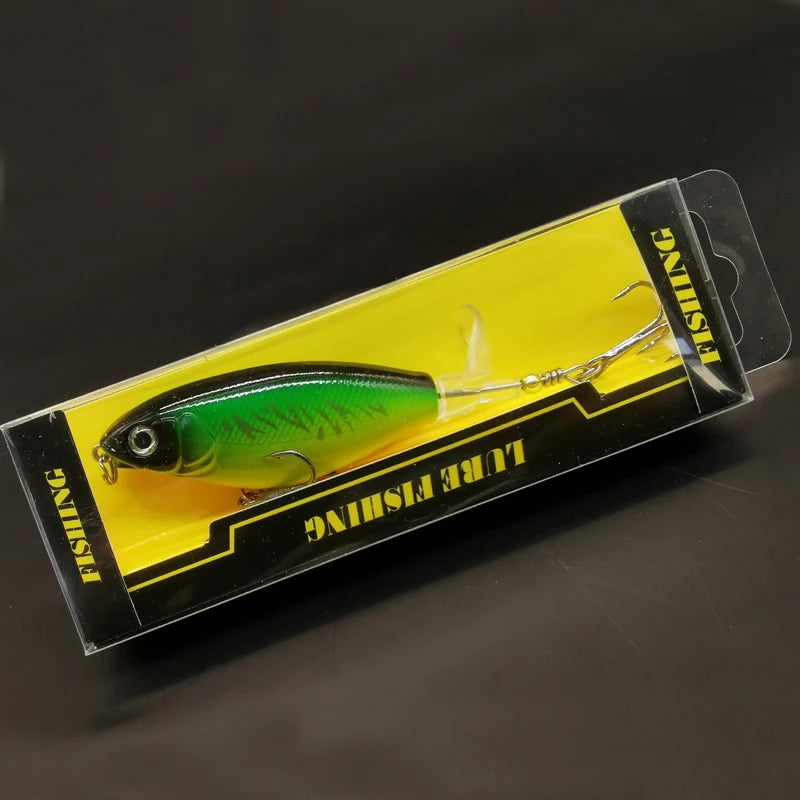 1pc/5pcs Topwater Fishing Lures , Pencil Plopper Fishing Lures for Bass Catfish Pike Perch, Top Water Bass Bait Lure