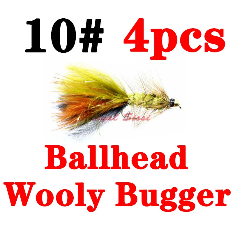 Persuader 4pcs/2pcs pack 8#10# freshwater fly fishing streamer flies imitating leech&minnow fish pattern streamers fishing baits