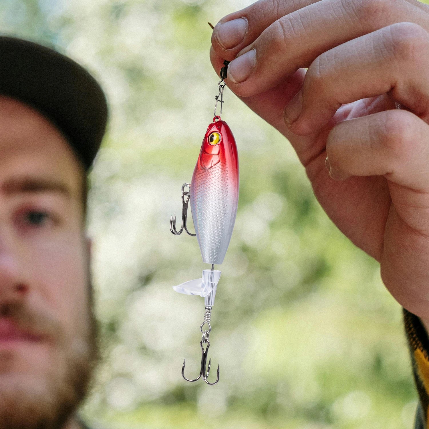 Whopper Top Water Fishing Lure with BKK Hooks Floating Lure for Bass Catfish Pike Freshwater Saltwater